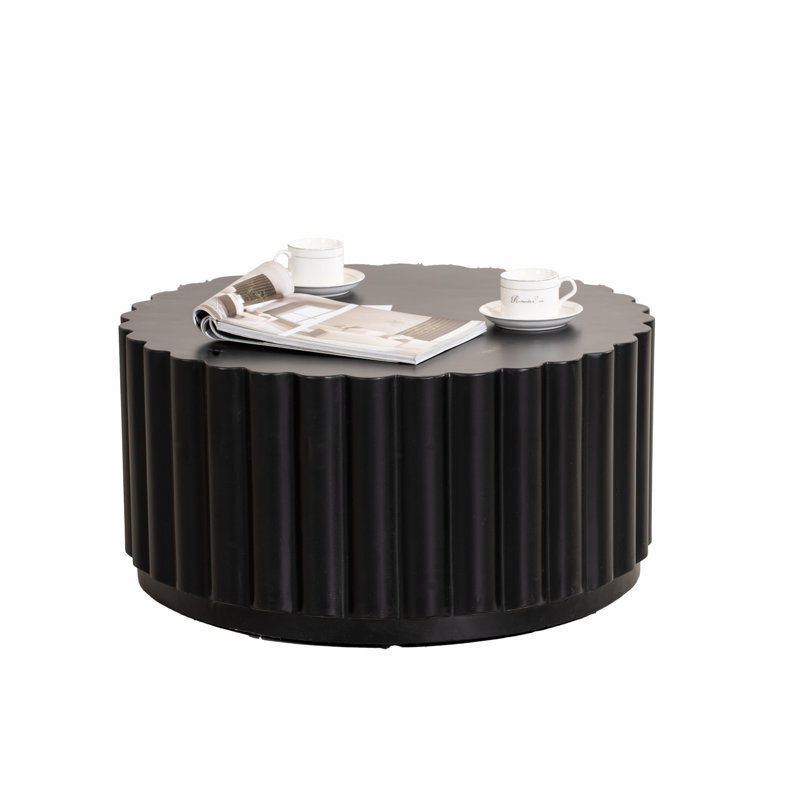 Deja 28"W Round Concrete Outdoor Coffee Table