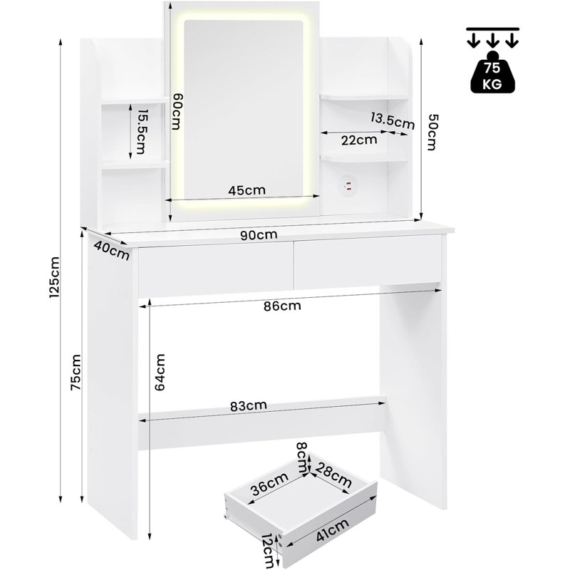 Eighlin Dressing Table with Mirror