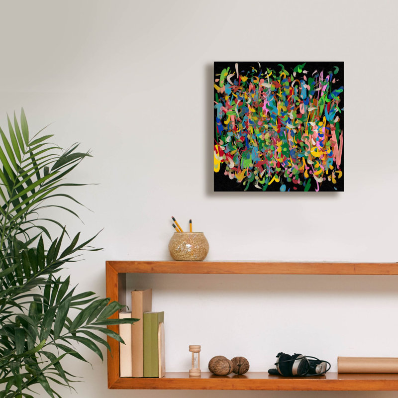 «Woodland» par Cesare Bellassai, art mural sur toile, H 12 po x l 12 po x P 0,75 po