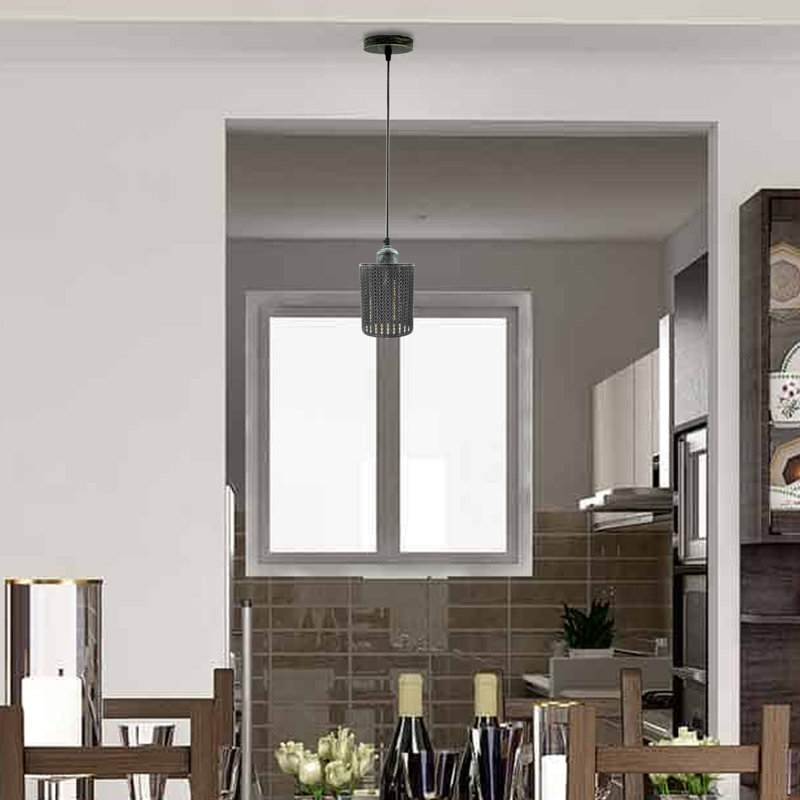 Henrie 1 - Light Drum Pendant, Brushed Silver