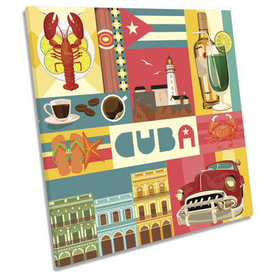 Z2548 Cuba Collage - Wrapped Canvas Print