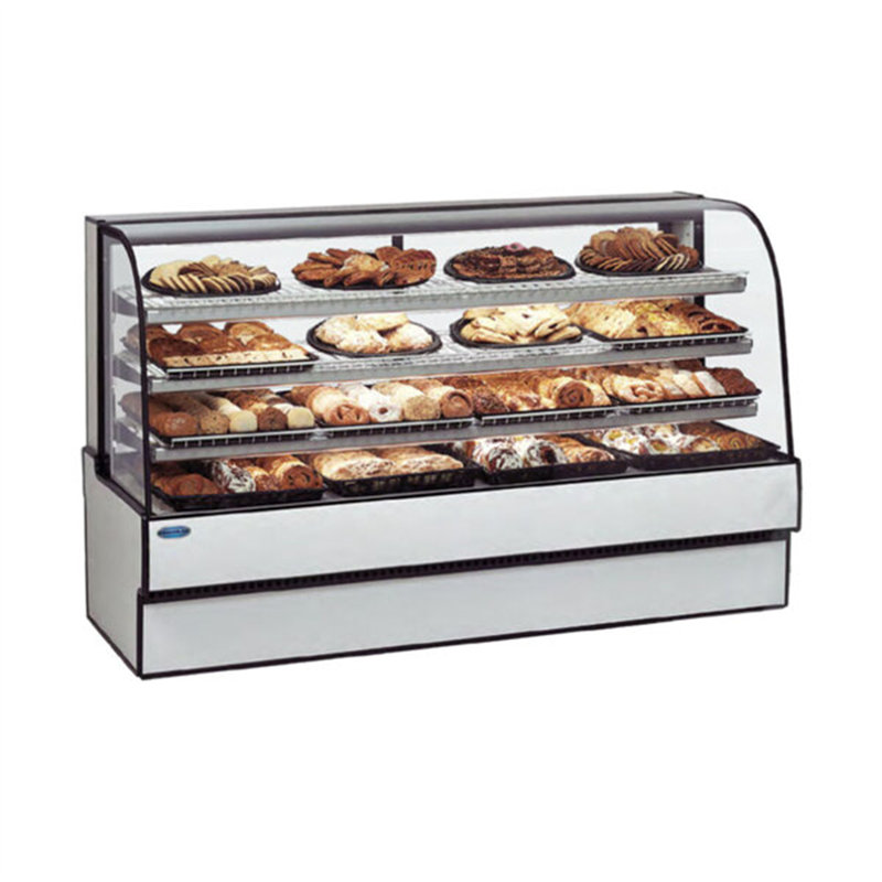 Vitrine à pâtisserie en verre incurvée Federal Industries, H 33,25 po x l 34,2 po x P 45,6 po