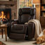 Fauteuil inclinable électrique avec espace de rangement, éclairage USB et DEL Pja