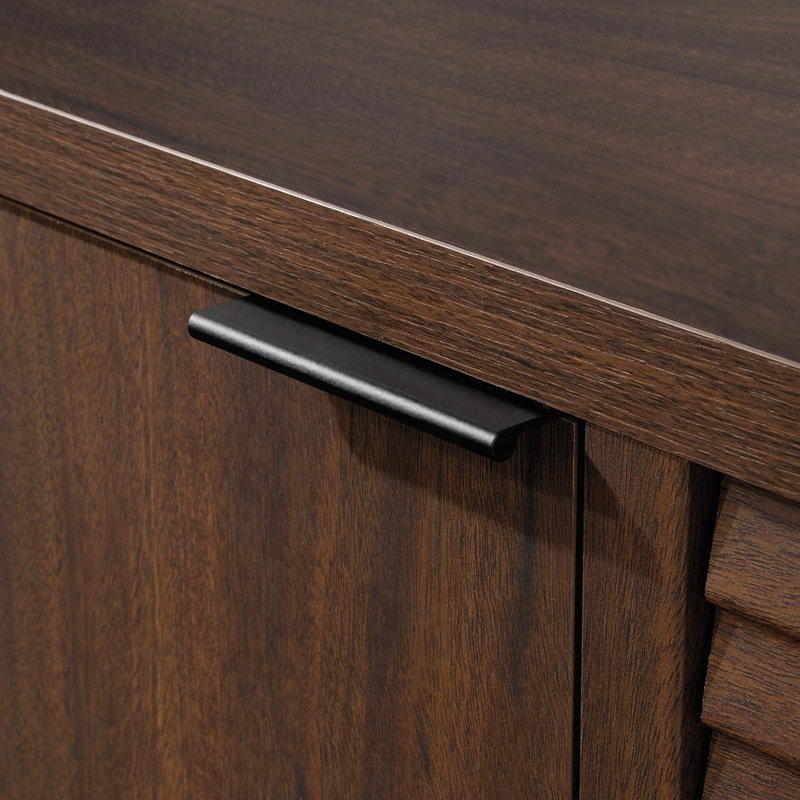 Spiced Mahogany Executive Desk with Drawers and Filing Cabinet