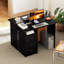Bureau d'ordinateur avec tiroirs, bureau à domicile 39 "avec tablette ouverte