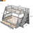 Gray Twinfull Bunk Bed With Staircase. Solid Pine Build. Increase Space Value. Versatile For Different Decor. Safe . No Spring Box . Strong Wood Structure. Optimization. Sleeping Option. .