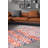 Orange Gray Geometric Woven Base Decorative Carpet-1624050844