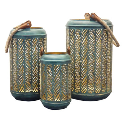 3 Piece Metal Wall Lantern Set