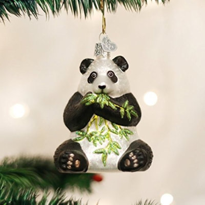 Old World Christmas Glass Blown Ornament for Christmas Tree, Panda