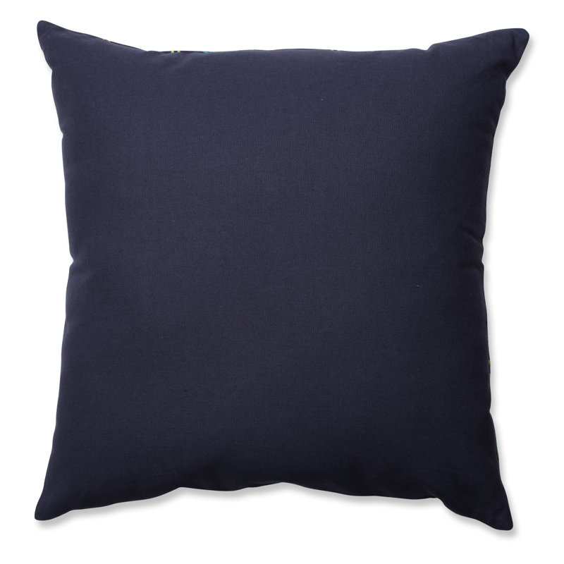 Embroidered Cotton Reversible Throw Pillow