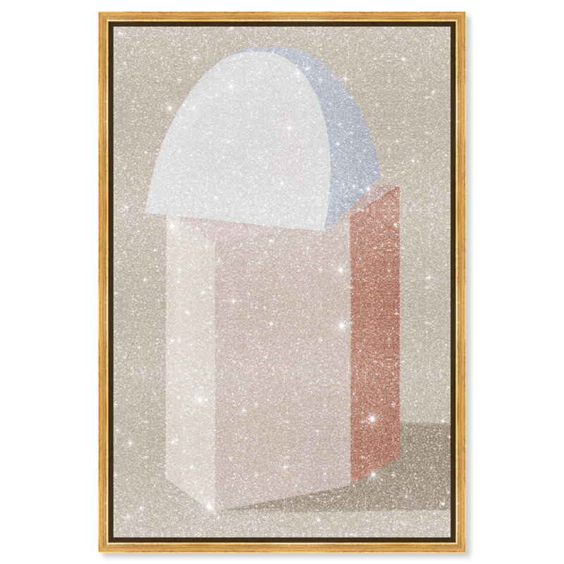 Sculptural Composition Print by Oliver Gal, 17"H x 25"W, Gold Floater Frame