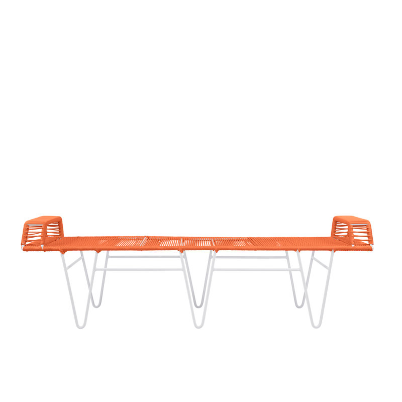 Banc d'intérieur / extérieur fait à la main Pelerin, Orange, Blanc
