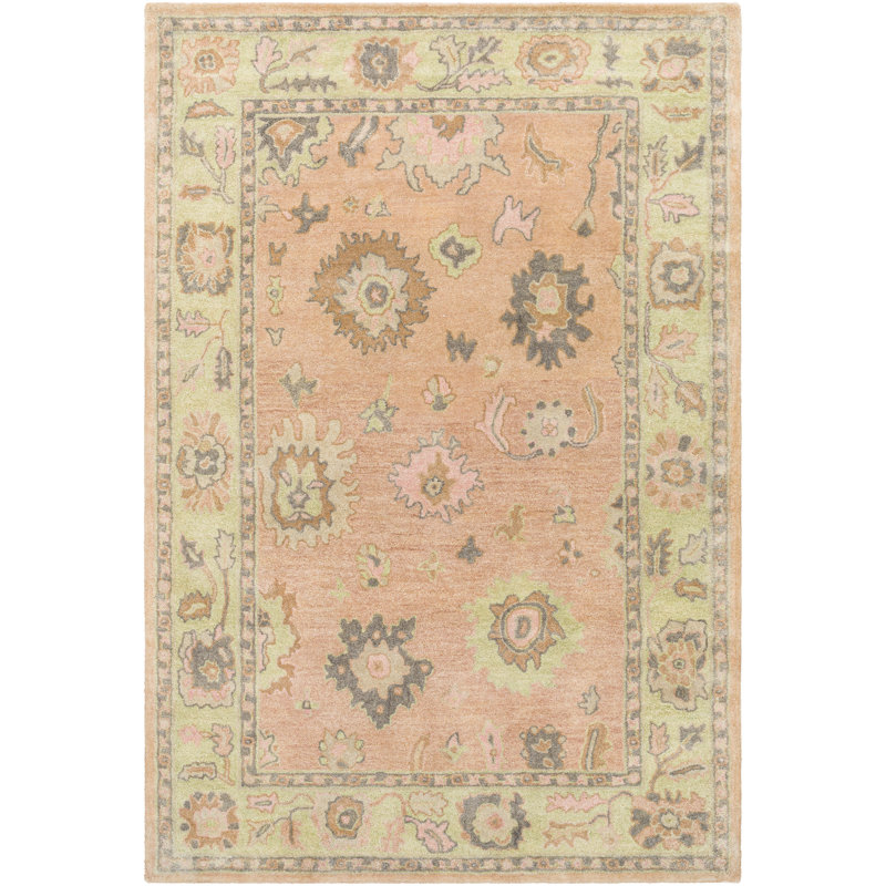 Handmade Gray Wool and Viscose Tufted Rug, 2' x 3'