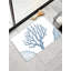 Tapis de bain Blue Plant Line Art, l 16 x L 24
