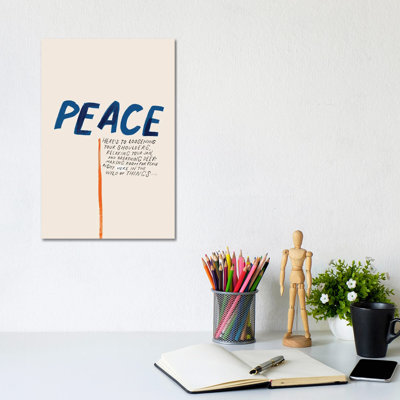 Peace: To Loosening Your Shoulders 1 Piece Wrapped Canvas Wall Art