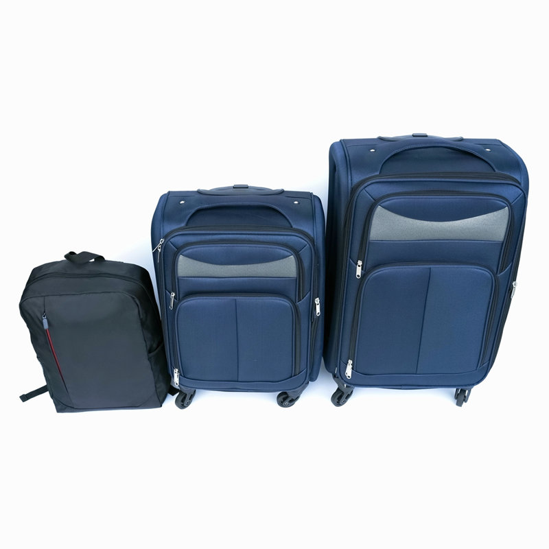 (20+24) Travel Case Two-Piece Suitcase Set Oxford Trolley Case Without Password Lock Universal Wheel + Oxford Cloth Backpack