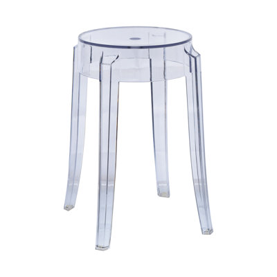 Tabouret court en plastique moderne de 18 po, siège de coiffeuse sans dossier et petit comptoir de cuisine Olean