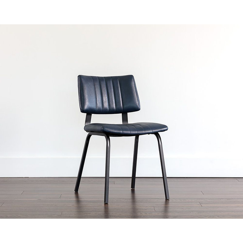 Berkley Upholstered Dining Chair, Navy Blue