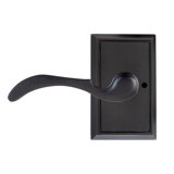 Bravura 903-1 Sable Privacy Lever on Traditional Rectangular Rose in Satin Nickel - LH