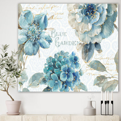 " My Greenhouse Cottage Flowers I " Painting Print