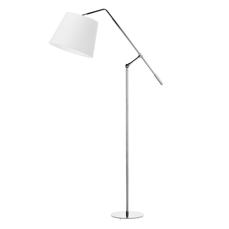 Gazanfer 170cm Arched Floor Lamp, White, Chrome