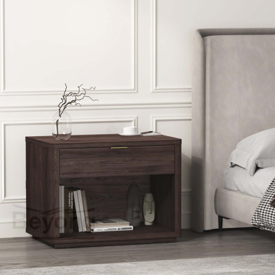 Table de chevet moderne avec tiroir pleine extension Evelyn
