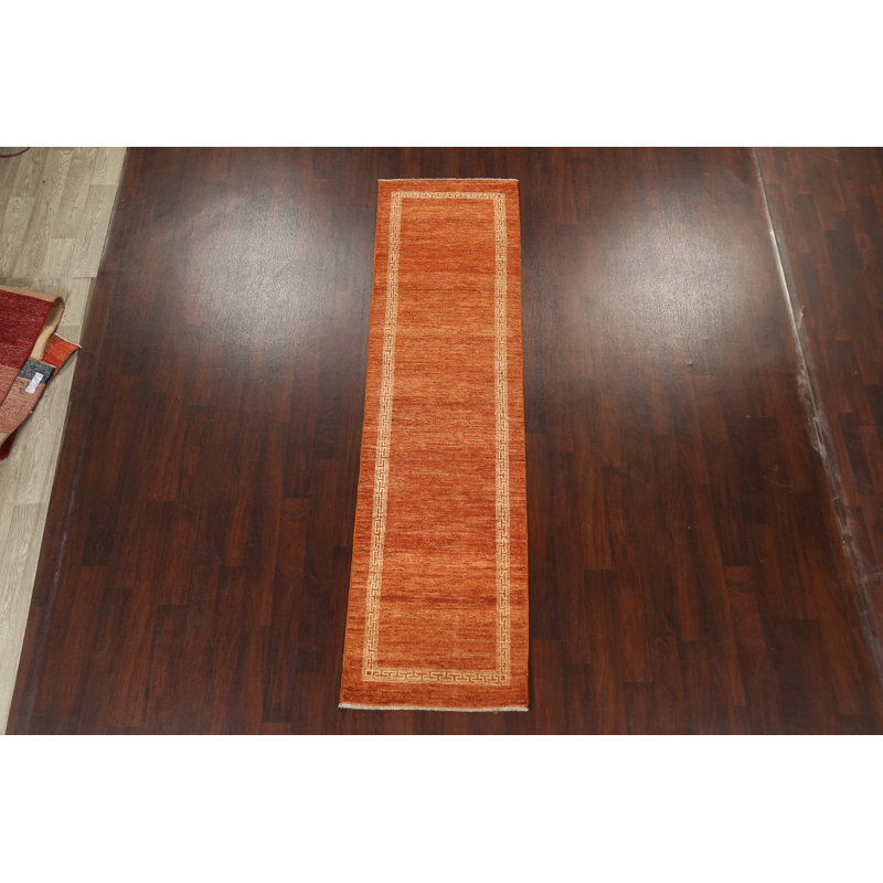 Tapis de couloir oriental bordé Gabbeh 3 x 10