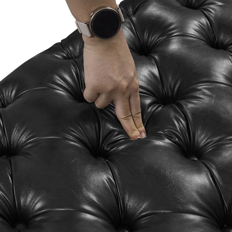 Canapé modulaire rembourré avec repose-pieds 48,4 po