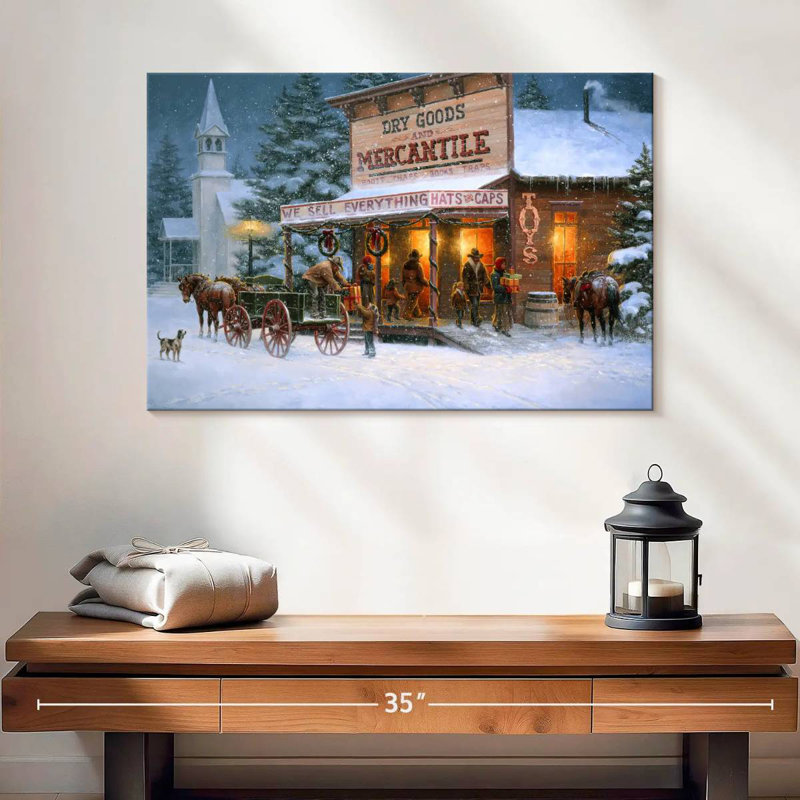Western Christmas Wishes, H 16 po x l 24 po