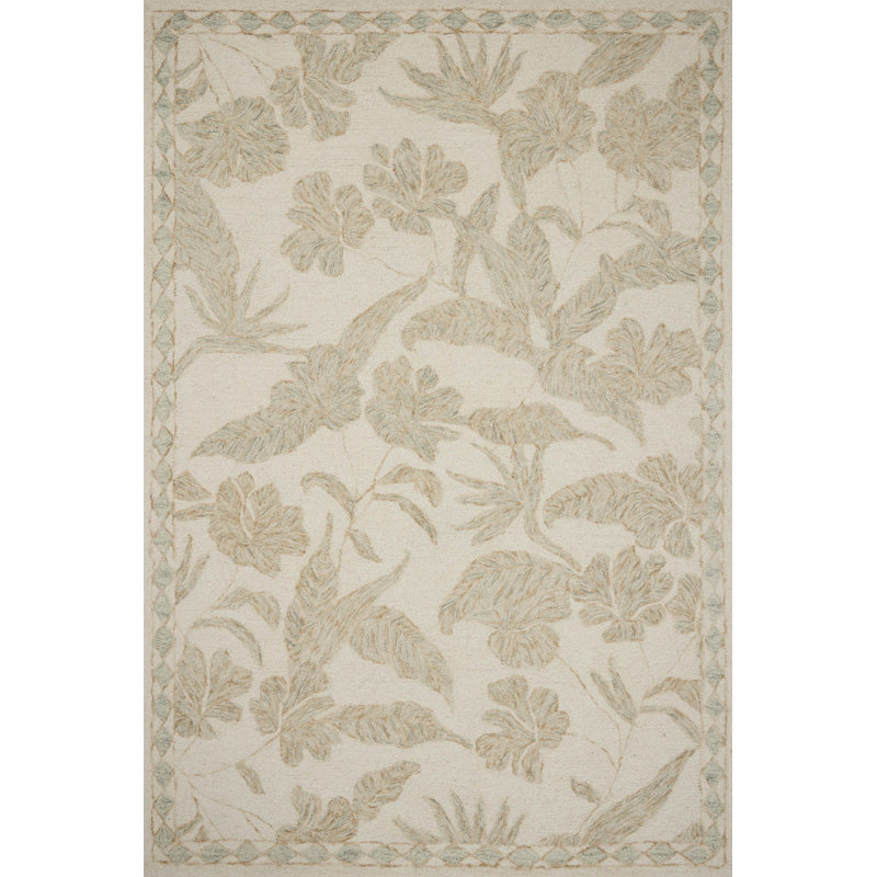 Loloi Mavis Ivory / Multi Contemporary Area Rug, Square 1'6"