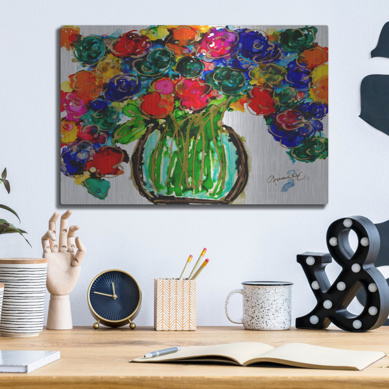 Art mural en métal Winston Porter «Bubbles Of Blessings» par Lovitude, H 12 po x l 16 po