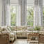 Linen Blend Sheer Curtain Panel Pair