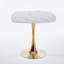 Table de salle à manger de style Mid-Century Squaretulip pour 2 à 4 personnes avec plateau en panneau de fibres à densité moyenne et piédestal en métal-561778847
