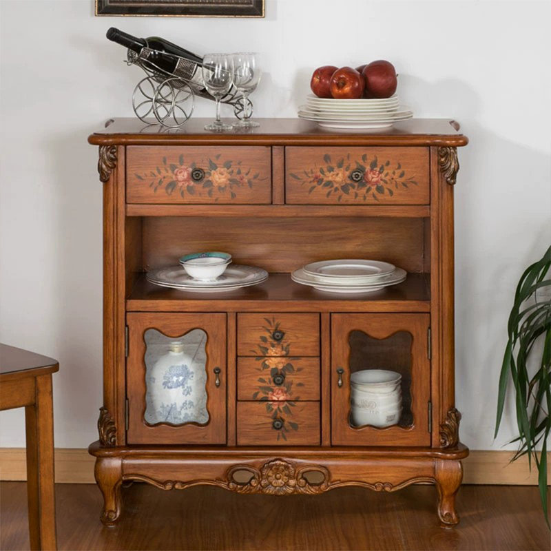 Buffet brun massif et bois manufacturé