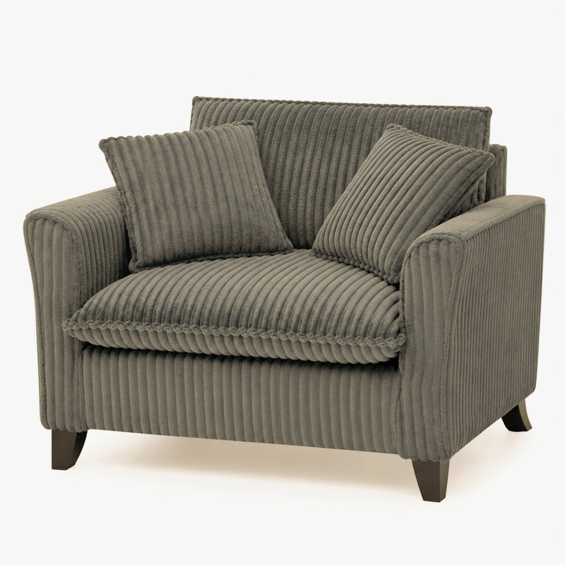 Petit canapé simple, fauteuil avec coussins, rembourré en velours côtelé doux, chaise décorative confortable, style scandinave moderne, brun
