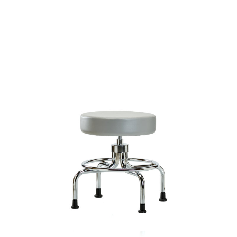 Tabouret de laboratoire Karris, Argenté, Roulettes