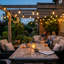 100 pi Guirlande d'extérieur à énergie solaire 24 lumières DEL St38 avec base E12 - Ampoules rétro Edison imperméables pour patio, jardin et café - Blanc chaud (2700k) - Fil noir-127658119
