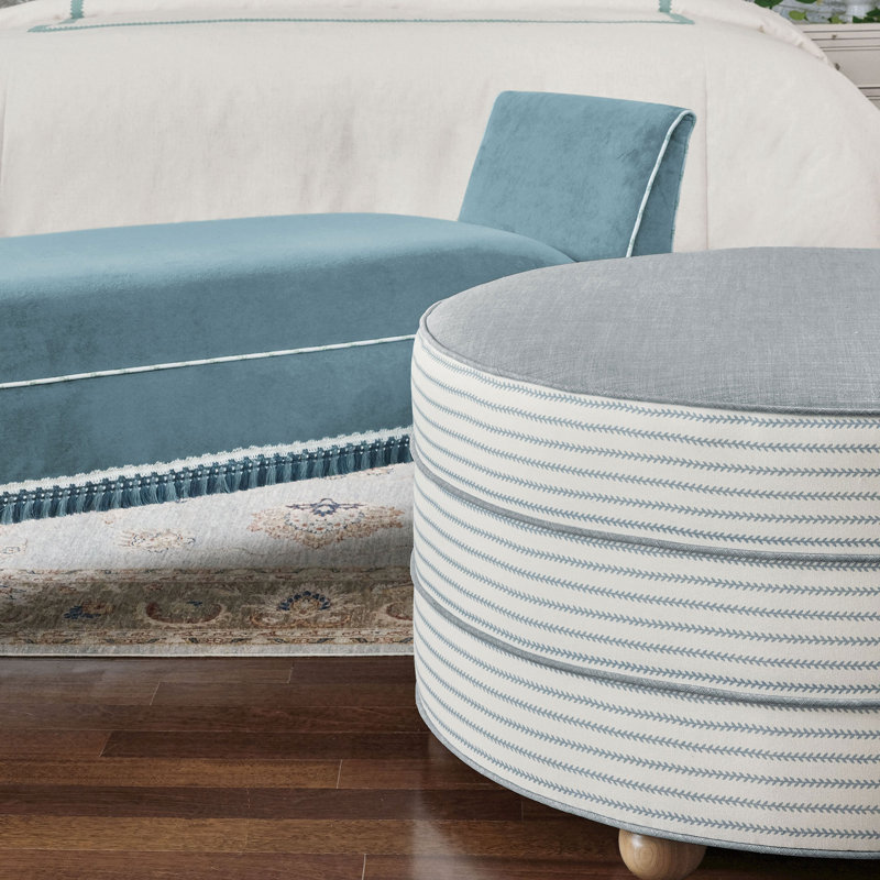 Banc en velours Highclere, H 28 po x L 62 po x P 20 po