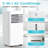 R.W.FLAME 10000 BTU 3-IN-1 Portable Air Conditioner with Dehumidifier & Fan, Remote Control, 24H Timer