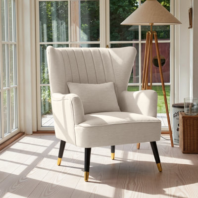Nettey Upholstered Wingback Chair
