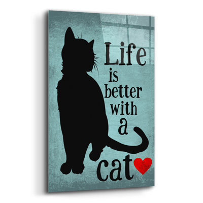" Life Is Better With A Cat Blue " by Ginger Oliphant