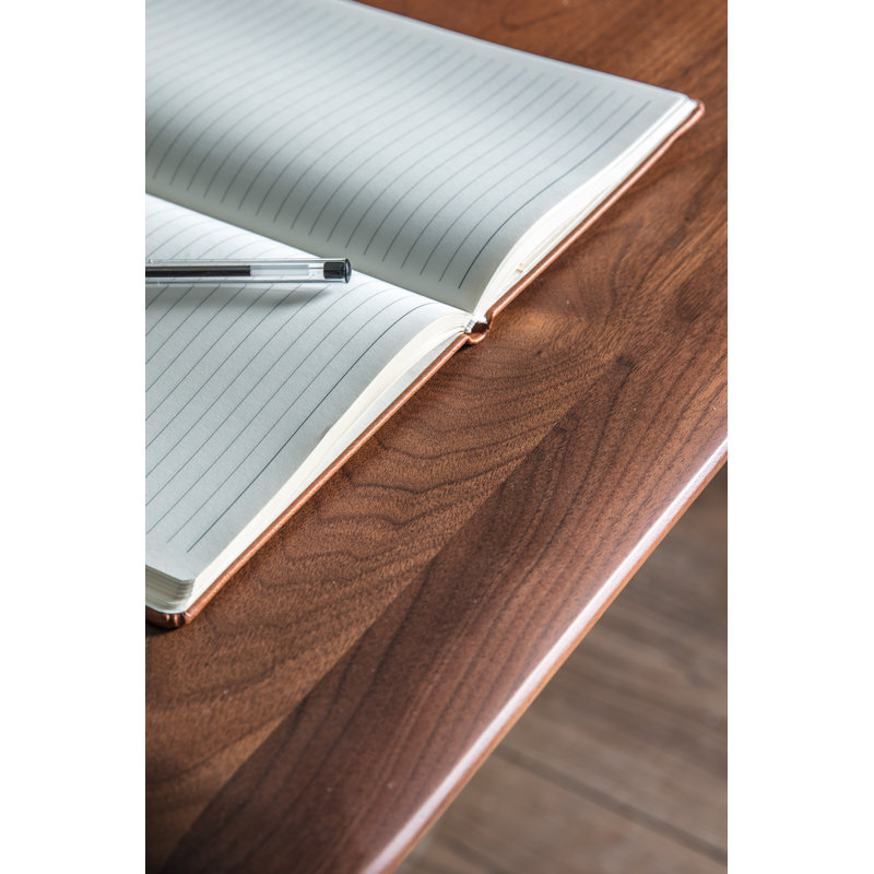 Cade Solid Wood Writing Desk, Walnut