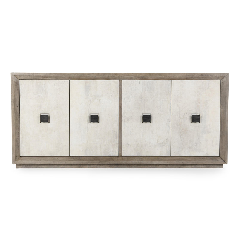 Denver 80" Transitional Distressed Gray Sideboard Buffet