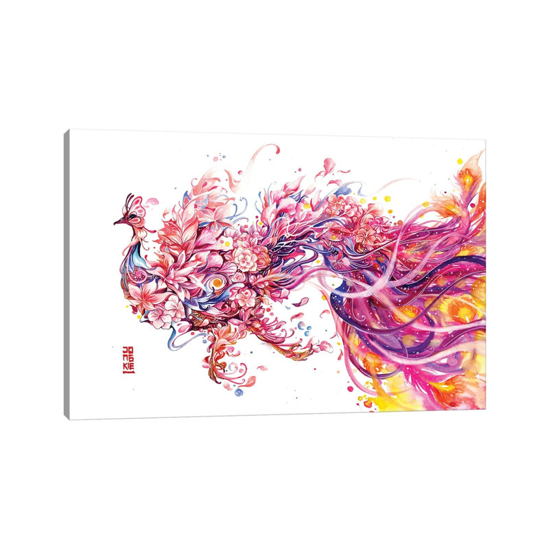 " Fleur De La Cour " by Jongkie Painting Print, 12" H x 18" W x 1.5" D
