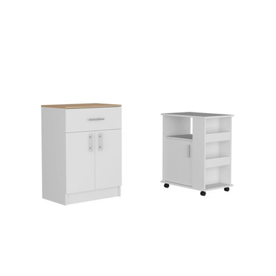 Vintondale 2 Piece Kitchen Set, Pantry Cabinet + Lower Pantry Cabinet