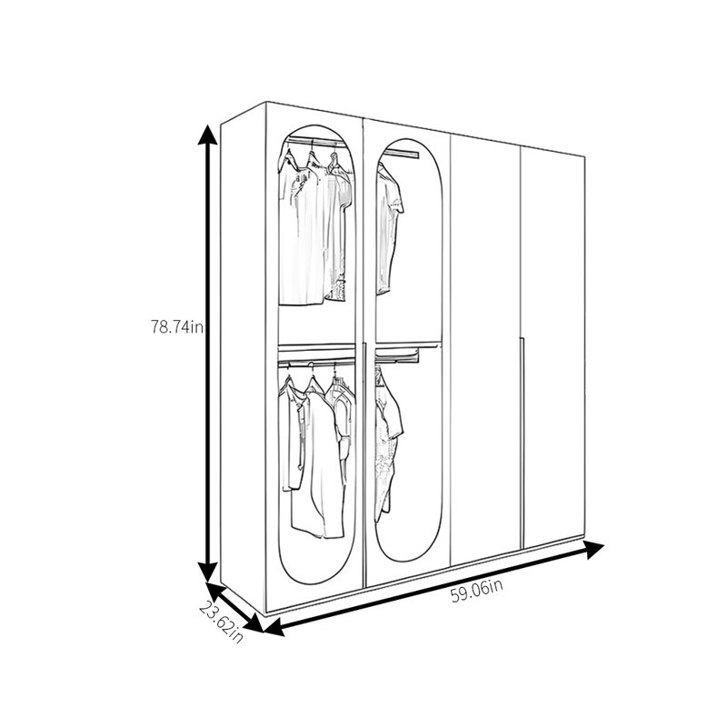 Longver, H 78,74 po x l 59,06 po x P 23,62 po