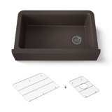 Cairn Undermount Single-Bowl Farmhouse Kitchen Sink with Faceted Design