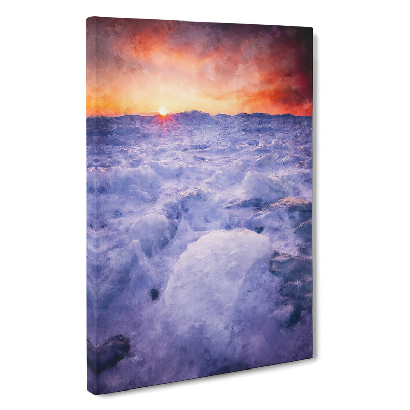 Field Of Ice - Wrapped Canvas, 60cm H x 40cm W x 3cm D