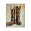«Cowboy bottes over Abstract», plaque murale par Petal Prints Design