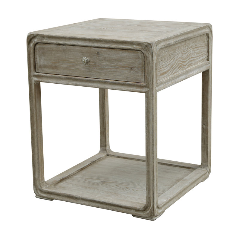 Valverde End Table, Weathered White Wash